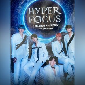 TXT Hyperfocus concert poster with memorabilia ticket
